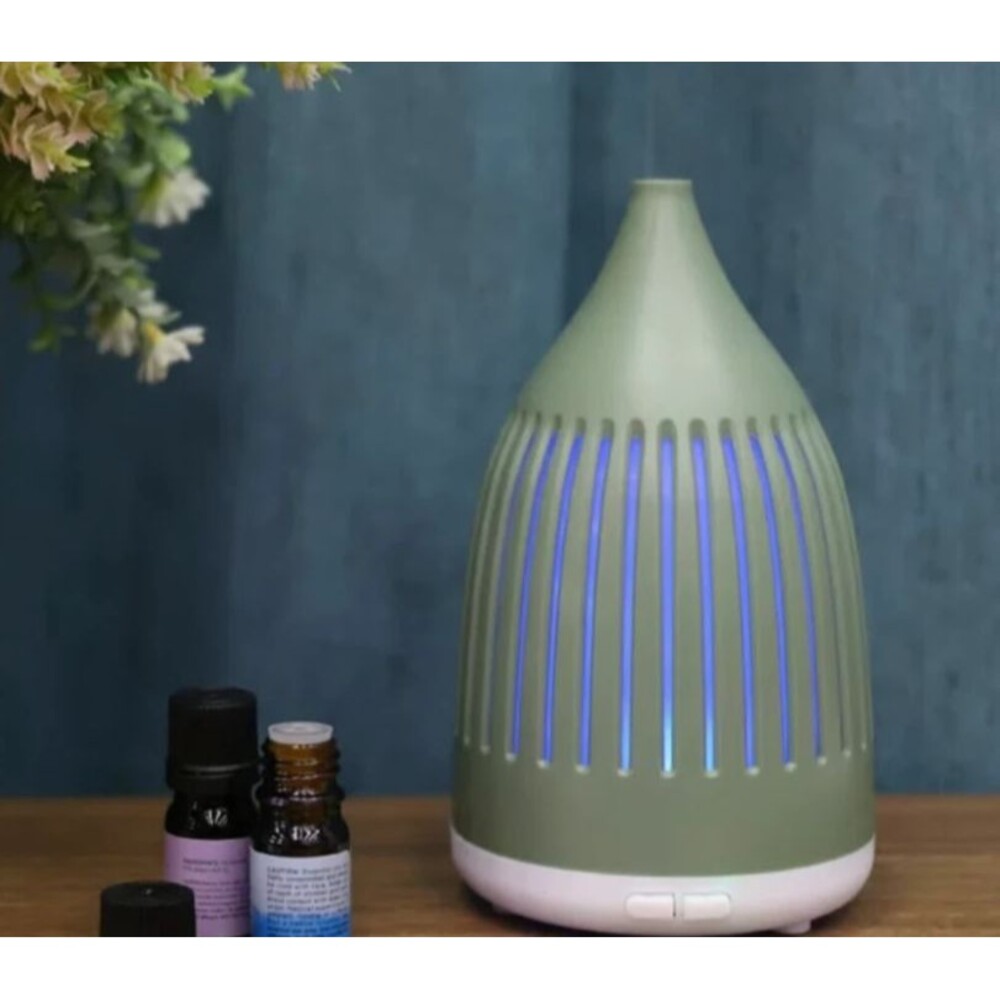 MainStays Cool Mist Ultrasonic Aroma Diffuser Sage Green with White Base